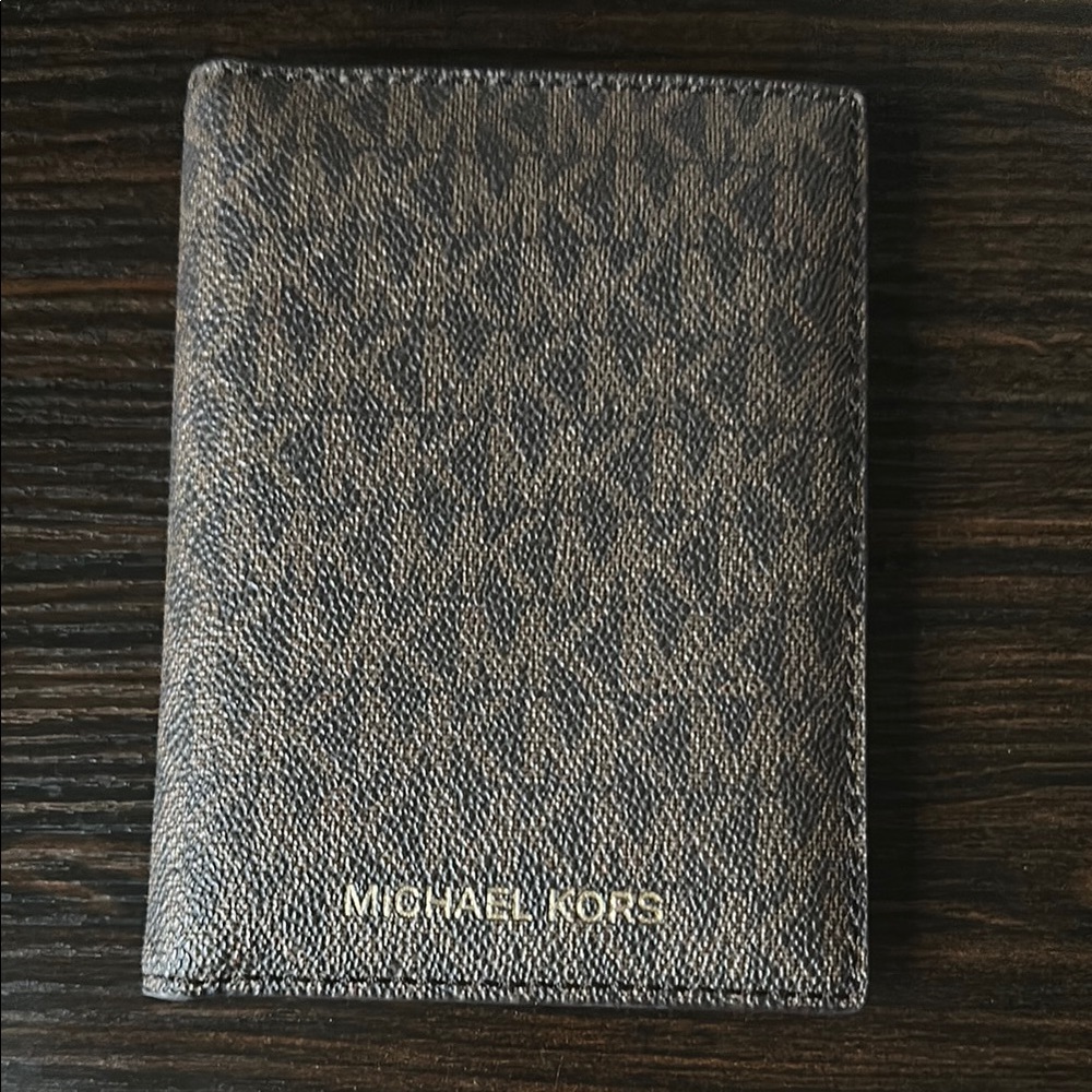 Michael Kors Brown Leather Passport Holder